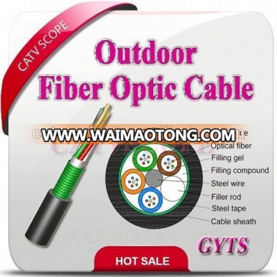 Strip Vertical Package Loose Tube Stranded Outdoor Fiber Optical Cable GYTS